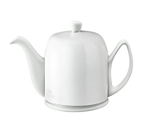  Чайник заварочный на 6 чашек, 1000 мл, белый, с белой крышкой, фарфор, Salam White Palais Des Thés